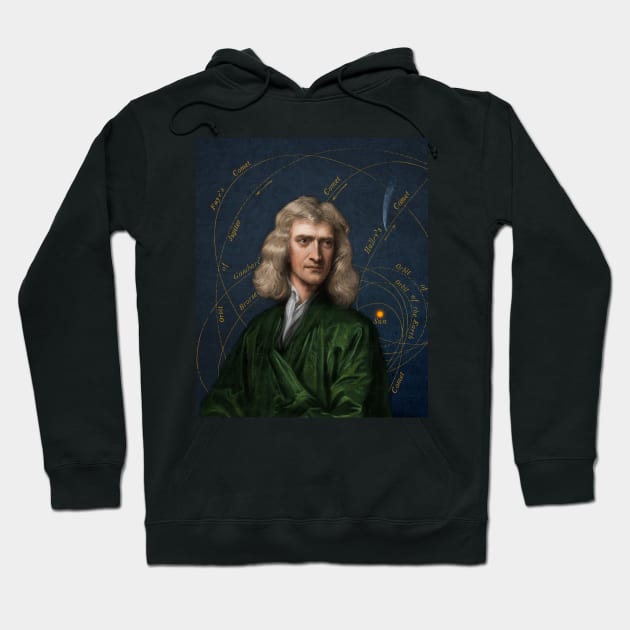 Isaac Newton and orbital motion (C021/9466) Hoodie by SciencePhoto